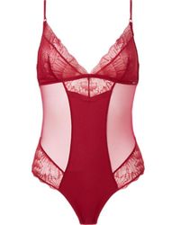Calvin Klein - 000Qf6651E Ck Camellia Bodysuit - Lyst
