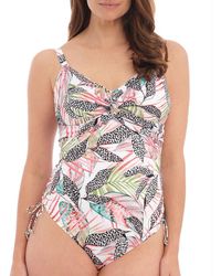 Fantasie - Tobago Twist Front Adjustable Leg Swimsuit Melon - Lyst