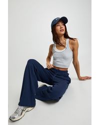 Boohoo - Tall Rib Wide Leg Trouser - Lyst