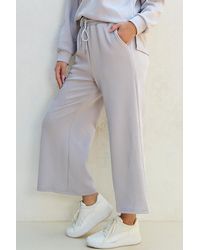 Azura Exchange - Gestructuurde Wijde Pantalon - Lyst