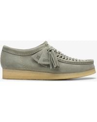 Clarks - Wallabee Weave Sage Suede Shoes - Lyst