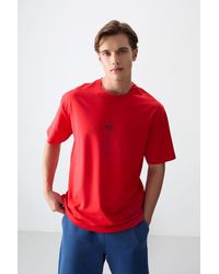 TOMMY LIFE - Oversized Printed Crew Neck T-Shirt - Lyst