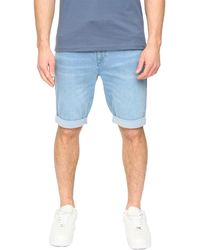 Crosshatch - Youlgreeve Denim Belted Shorts (Light Wash) - Lyst