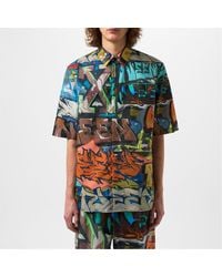 Off-White c/o Virgil Abloh - Neen Graffiti Long Sleeve Shirt - Lyst