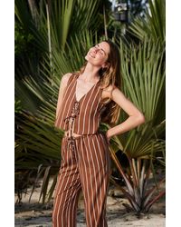 Penti - Striped V-Neck Sleeveless Bodysuit - Lyst
