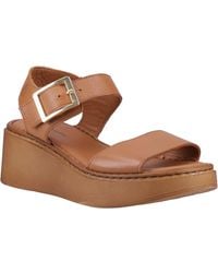 Hush Puppies - Beatrix Wedge Leather Sandals - Lyst