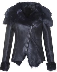 Infinity Leather - Toscana Sheepskin Biker Jacket-Apopa - Lyst