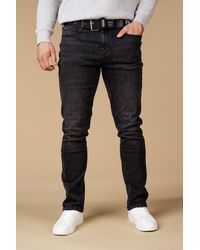 Firetrap - Slim Fit Jeans With Branded Cotton Belt And Contrast Stitching - Lyst