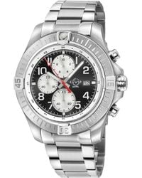 Gv2 - T38 Ss Case, Enamel Dial With Print, 3 Sub 316L Stainless Steel Bracelet Watch - Lyst