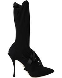 Dolce & Gabbana - Stiletto Heels Mid Calf Boots Shoes - Lyst