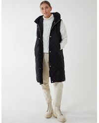 Blue Vanilla - Diamond Quilted Longline Vest Gilet - Lyst