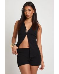 Boohoo - High Waisted Tailored Shorts - Lyst