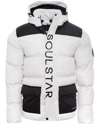 Soulstar - Soul Star Quilted Puffer Jacket Hooded Winter Coat - Lyst