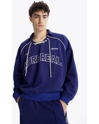 Giesto - Drawstring Neckline Printed Sweatshirt - Lyst