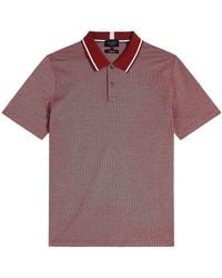 Ted Baker - Arts Mini Jacquard Stitch Polo Shirt Cotton - Lyst