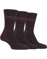 Jeep - 3 Pair Terrain Cushion Sole Walking Hiking Work Socks - Lyst