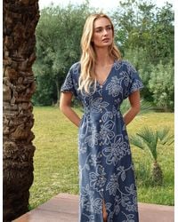 Blue Vanilla - Button Front Midi Dress - Lyst
