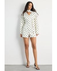 Warehouse - Polka Dot Cocoon Sleeve Tailored Mini Dress - Lyst