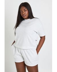 Boohoo - Plus Waffle T-Shirt And Shorts Co-Ord - Lyst