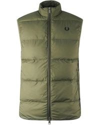 Fred Perry - Insulated Quilted Uniform Gilet Jacket - Lyst