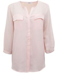Secret Label - Chiffon Crepe Pocket Blouse - Lyst