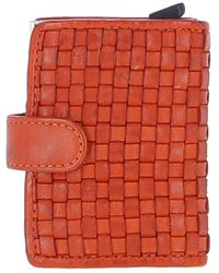 Ashwood Leather - 'La Perfetto' Metal & Woven Card Wallet Case - Lyst