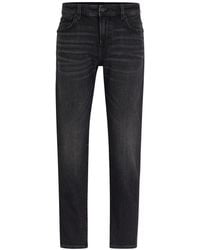 BOSS - Slim Fit Five Pocket Design Jeans - Lyst