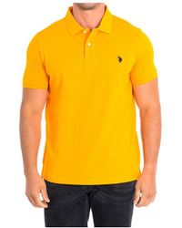U.S. POLO ASSN. - King Short Sleeve With Contrast Lapel Collar 61423 Man Cotton - Lyst