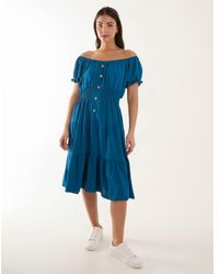Blue Vanilla - Vanilla Coconut Button Dress - Lyst