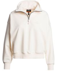 Parajumpers - Zendaya Moonbeam Half-Zip Sweatshirt Cotton - Lyst