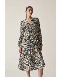 James Lakeland - Leopard Print Wrap Midi Dress - Lyst