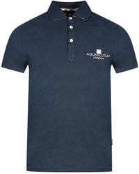 Aquascutum - London Bold Logo Polo Shirt Cotton - Lyst