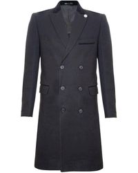 TruClothing - 3/4 Long Double Breasted Crombie Overcoat Wool Coat Peaky Blinders - Lyst