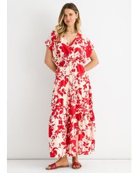 Gini London - Floral Elastic Waist Maxi Dress - Lyst