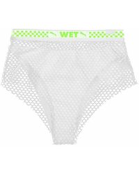 PUMA - X Rihanna Fenty Mesh-Trimmed Bikini Bottoms Textile - Lyst