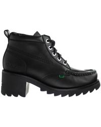 Kickers - Klio Kick Hi Black Boots Leather - Lyst
