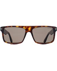 Tom Ford - Rectangle Dark Havana Smoke Philippe Ft0999 - Lyst