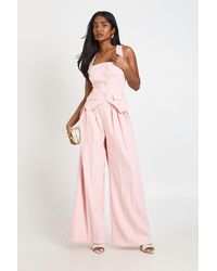 Boohoo - Pleated Extreme Wide Leg Tailored Trousers - Lyst