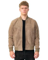 Infinity Leather - Goat Suede Ma-1 Bomber Jacket-Auckland - Lyst