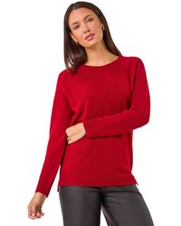 Roman - Plain Soft Crew Neck Jumper - Lyst