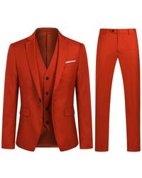 Allthemen - 3-Delig Modieus Pak Met Één Knoop, Slim Fit - Lyst