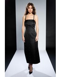 Runway - 1.8.1.8 Strapless Stud Detail Midi Dress - Lyst