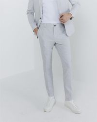River Island - Suit Trousers Skinny Fit Textured - Lyst