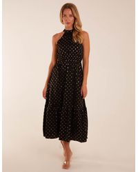 Blue Vanilla - Blouson Halter Neck Dress - Lyst
