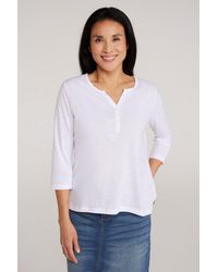Mountain Warehouse - 'Paphos' ¾ Sleeve Button Top Sun Protection Summer Holiday Casual Tee - Lyst