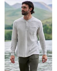 Mountain Warehouse - 'Selby' Waffle Henley Tee With Button Fastenings Long Sleeve Top Cotton - Lyst