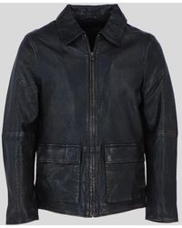 Ashwood Leather - 'Bronx' Genuine Regular Fit Jacket With Hidden Zip - Lyst