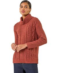 Roman - Chenille Roll Neck Knit Jumper - Lyst