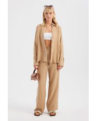 Hiccup - 2 Pieces: Embroidered Muslin Shirt & High Waist Pleated Straight Leg Trousers - Lyst