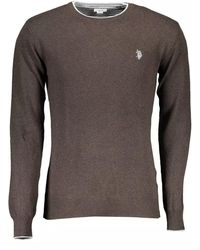 U.S. POLO ASSN. - Brown Wool Sweater - Lyst